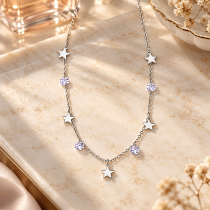 ⭐ Must-Have | Sterling Silver Star Necklace | Dainty Sparkling Celestial Accessory